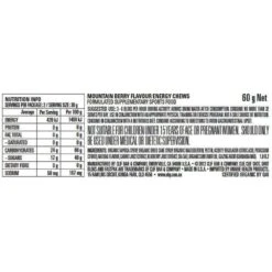 Clif BLOKS Energy Chews 60g Mountain Berry -Camelbak Shop 0035525 shot energy blocks mountain berry