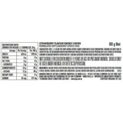 Clif BLOKS Energy Chews 60g Strawberry -Camelbak Shop 0035535 shot energy blocks strawberry