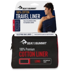 Sea To Summit 100% Cotton Travel Liner − Long Rectangular -Camelbak Shop 1241325 cotton liner long navy