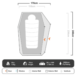 Mantis Ultralight 1 Hiking Tent -Camelbak Shop 1249540