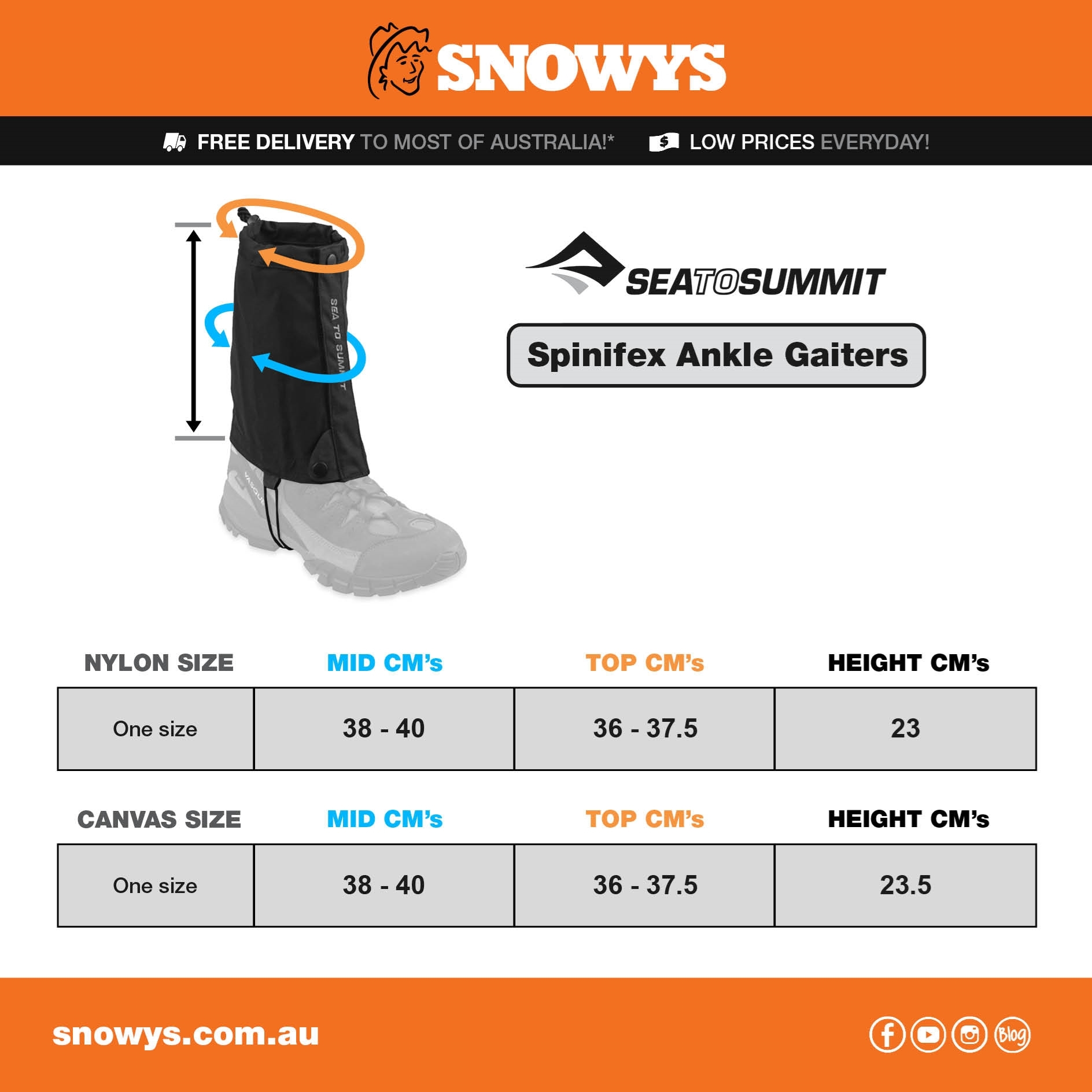 Sea To Summit Spinifex Ankle Gaiters 6 Sea To Summit Spinifex Ankle Gaiters - Image 4