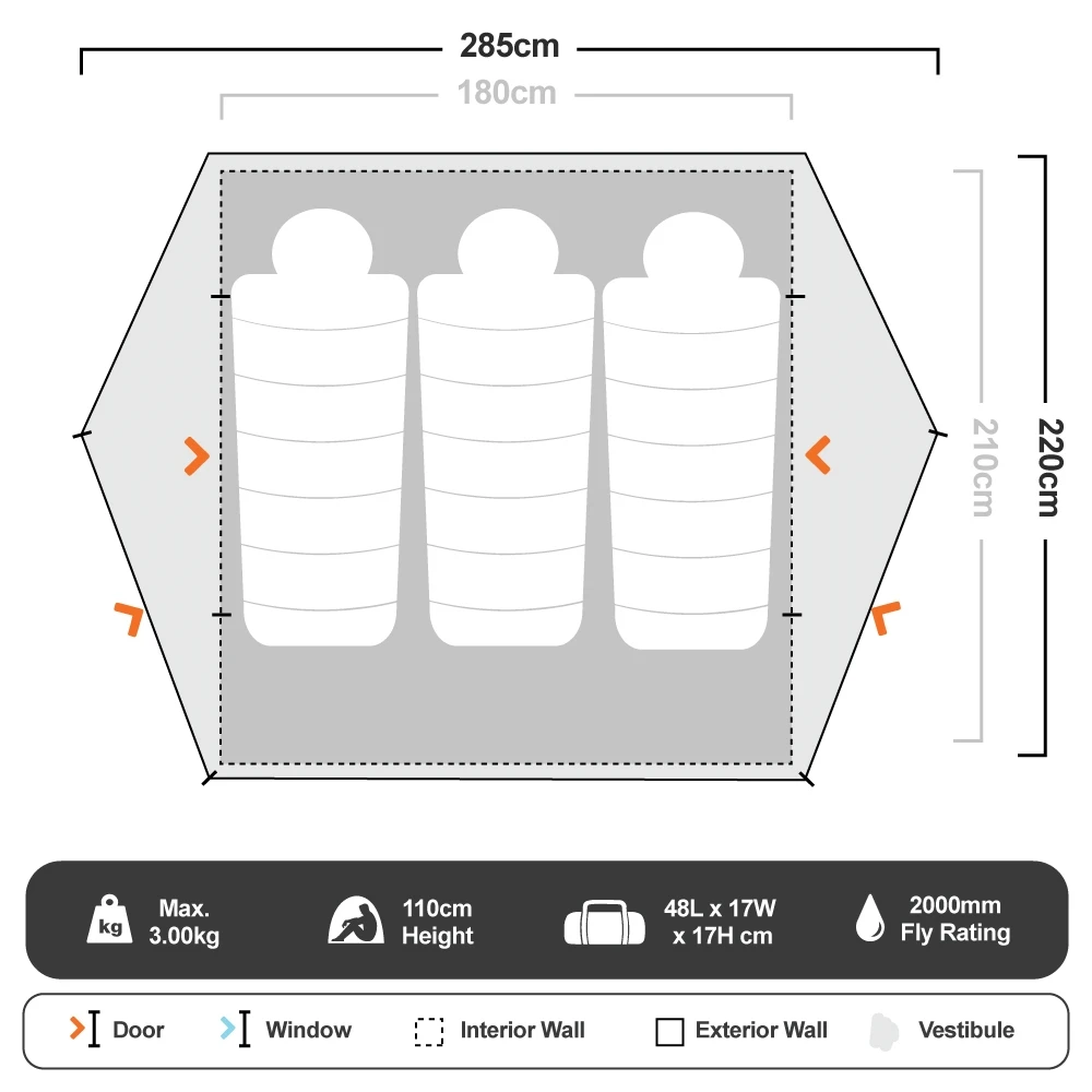 Grasshopper Ultralight 3 Hiking Tent 7 Grasshopper Ultralight 3 Hiking Tent - Image 5