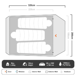 Roman Cradle 3P Hiking Tent -Camelbak Shop 1265727