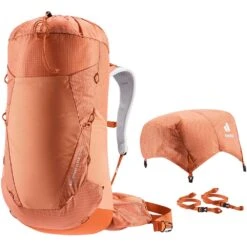 Deuter Aircontact Ultra 45 + 5 SL Backpack -Camelbak Shop 1267031 aircontact ultra 45 plus 5 sl backpack sienna paprika