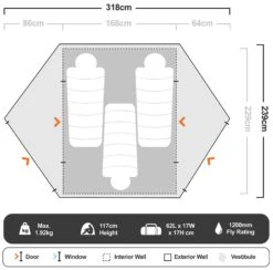 Marmot Tungsten Ultralight 3−Person Tent -Camelbak Shop 1273901