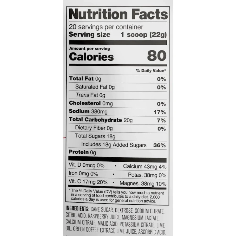 Skratch Labs Hydration Drink Mix 440g Raspberry Limeade 20 Serve 6 Skratch Labs Hydration Drink Mix 440g Raspberry Limeade 20 Serve - Image 4