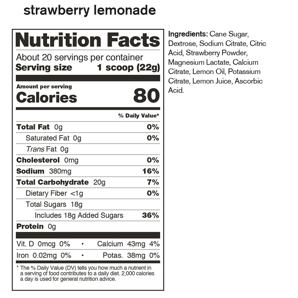 Skratch Labs Hydration Drink Mix 440g Strawberry Lemonade 20 Serve 6 Skratch Labs Hydration Drink Mix 440g Strawberry Lemonade 20 Serve - Image 4