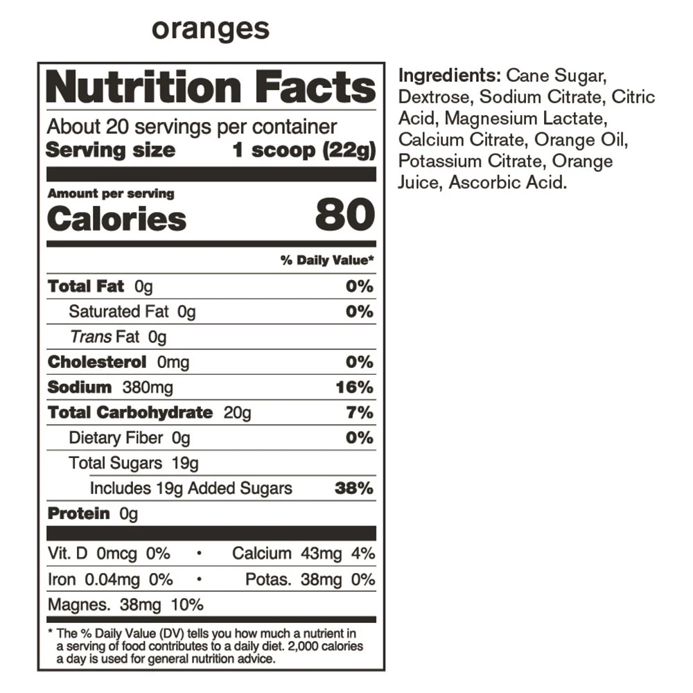 Skratch Labs Hydration Drink Mix 22g Orange Single Serve 5 Skratch Labs Hydration Drink Mix 22g Orange Single Serve - Image 3