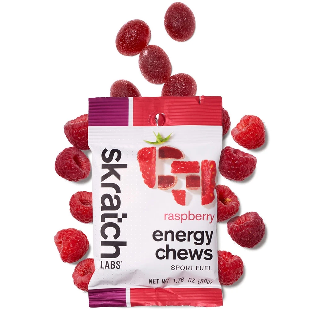 Skratch Labs Energy Chews Sport Fuel 50g Raspberry 4 Skratch Labs Energy Chews Sport Fuel 50g Raspberry - Image 2