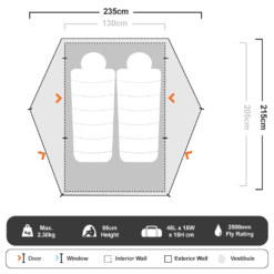 Grasshopper Ultralight 2 Hiking Tent -Camelbak Shop 1277282